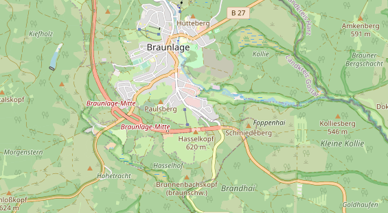 Mountainbike-Hotel auf Karte