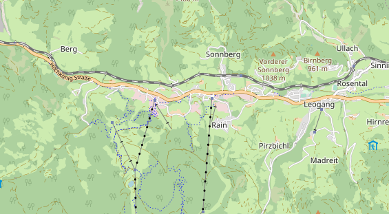 Mountainbike-Hotel auf Karte