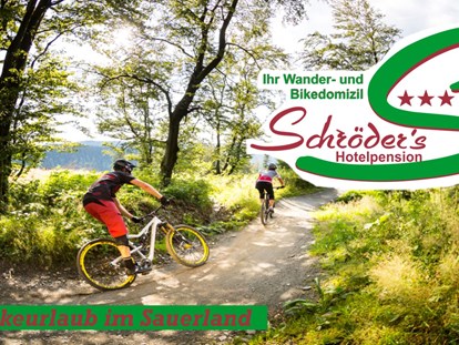 Mountainbike Urlaub - organisierter Transport zu Touren - Ihr Bike Hotel Im Sauerland  - Schröders Hotelpension
