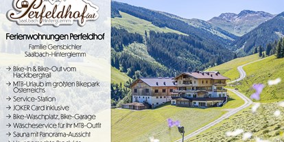 Mountainbike Urlaub - Garten - Kirchberg in Tirol - MTB-Urlaub in Österreich am Perfeldhof - die perfekte Ferienunterkunft für alle Mountainbike-Fans - Ferienwohnungen Perfeldhof