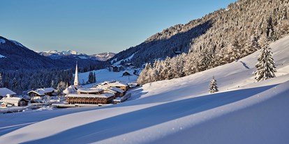 Mountainbike Urlaub - Servicestation - PLZ 87561 (Deutschland) - Heimat des HUBERTUS Mountain Refugio in winterlicher Landschaft - HUBERTUS Mountain Refugio Allgäu
