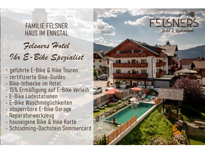 Mountainbike Urlaub - Hotel-Schwerpunkt: Mountainbike & Wandern - Unterkremsbrücke - Felsners Hotel & Restaurant