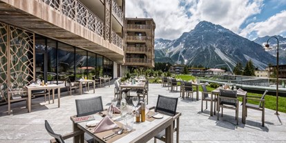 Mountainbike Urlaub - Parkplatz: gebührenpflichtig beim Hotel - Davos Dorf - Valsana Hotel Arosa