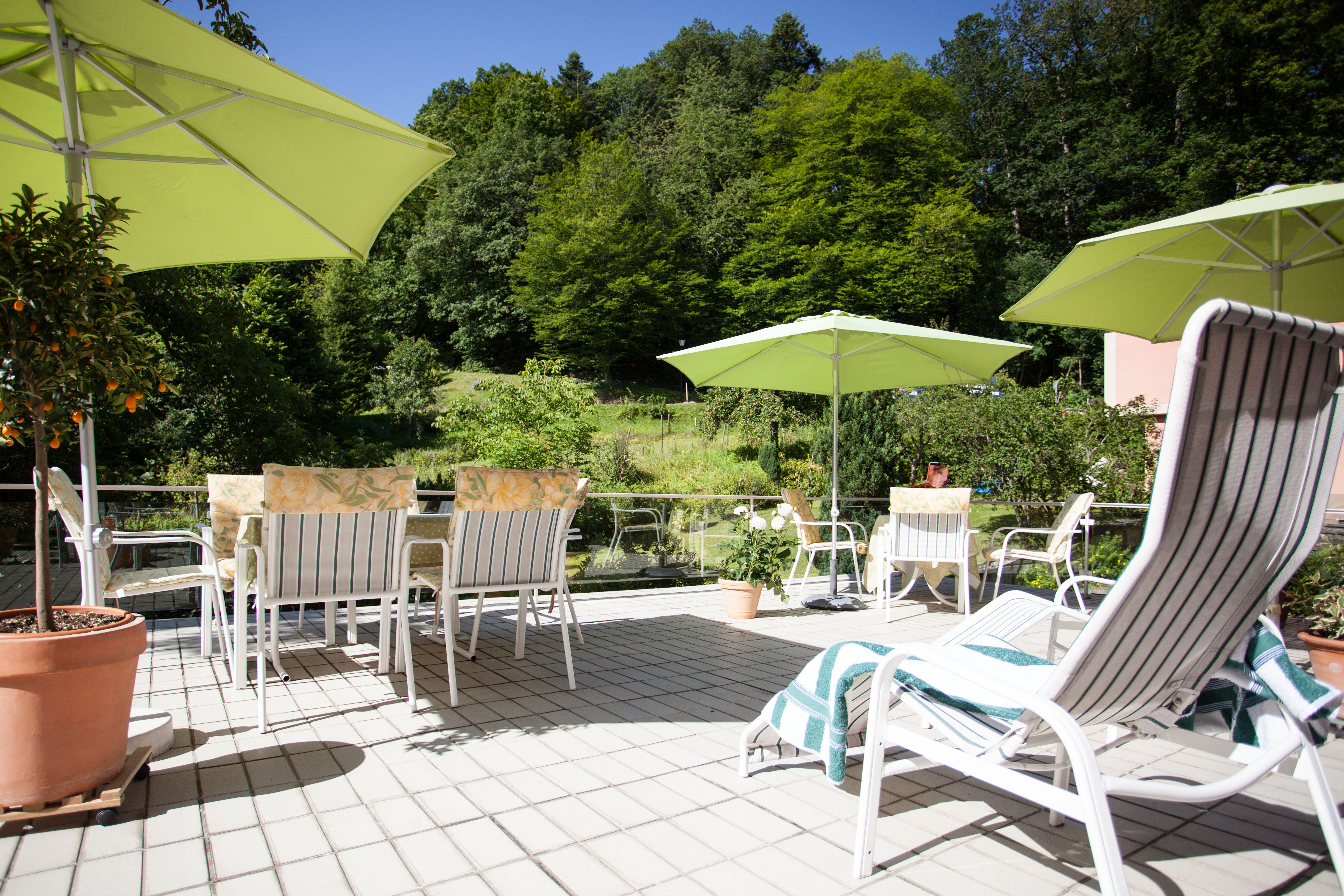 Mountainbikehotel - Terrasse - Hotel Morgensonne