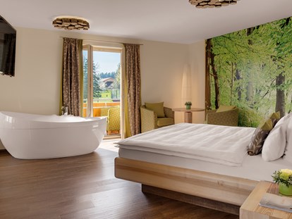 Mountainbike Urlaub - Hotel-Schwerpunkt: Mountainbike & Romantik - Neuschönau - Die neuen Suiten bieten Raum für luxuriöse Aufenthalte. Suite Buche - Hotel der Bäume