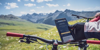 Mountainbike Urlaub - Parkplatz: kostenlos beim Hotel - Galtür - Biken Davos Klosters Mountains - Hotel Strela