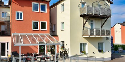 Mountainbike Urlaub - Pölich - Hotel Terrasse Hintereingang - Hotel Maurer