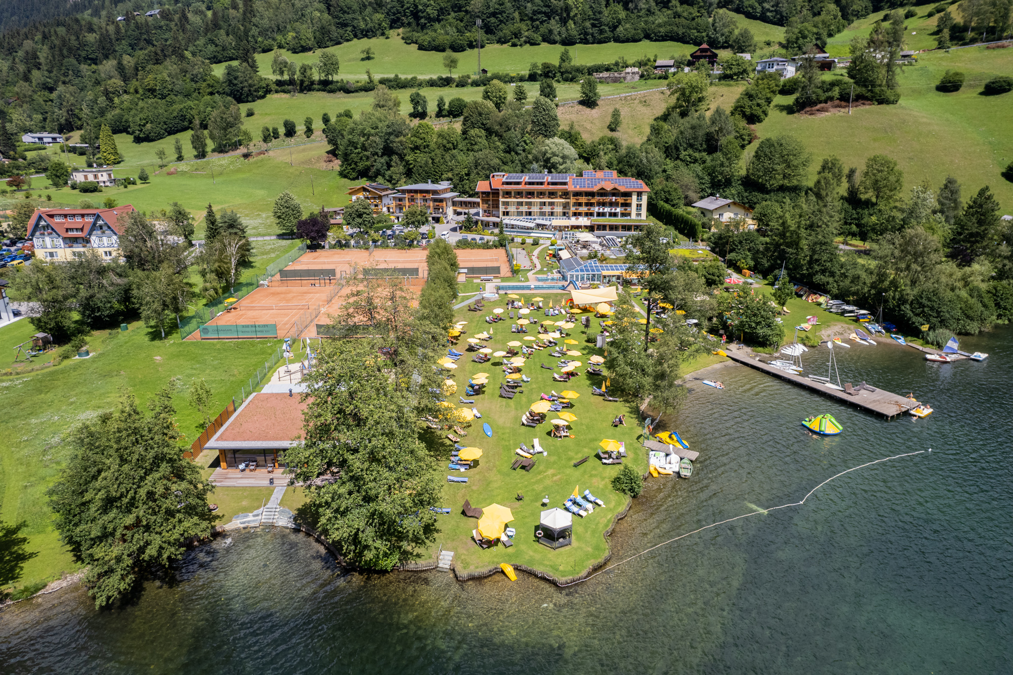 Mountainbikehotel - Außenanlage Sommer - Familien Sportresort Brennseehof