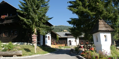 Mountainbike Urlaub - Umgebungsschwerpunkt: Therme - Kötschendorf - Dorfplatz Dorf Kleinwild - Slow Travel Resort Kirchleitn