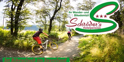 Mountainbike Urlaub - kostenloser Verleih von GPS Geräten - Ihr Bike Hotel Im Sauerland  - Schröders Hotelpension