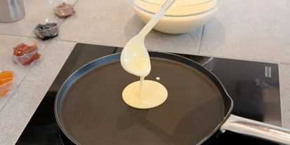 Mountainbike Urlaub - Umgebungsschwerpunkt: See - Show Cooking zum Frühstück mit Rührei, Crêpes und Pfannkuchen - Hotel Residence La Pertica