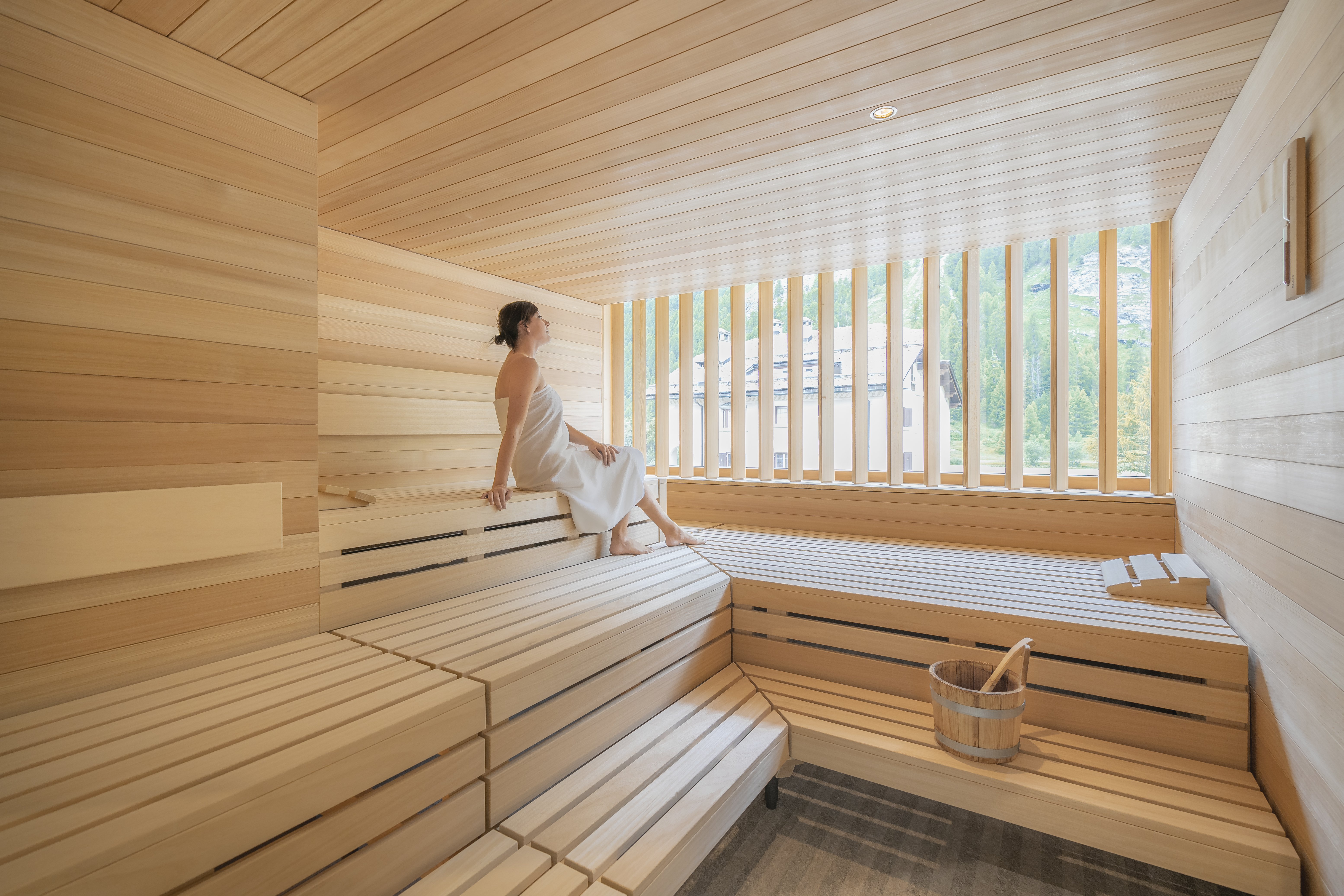 Mountainbikehotel: Kräuter-Sauna mit Bergblick - Parkhotel Margna