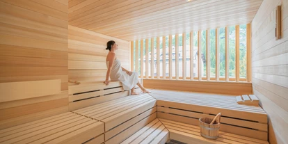 Mountainbike Urlaub - Umgebungsschwerpunkt: See - Kräuter-Sauna mit Bergblick - Parkhotel Margna