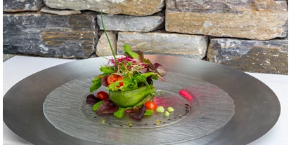 Mountainbike Urlaub - Umgebungsschwerpunkt: See - La cuisine du Chef Laurent Morard, fraîche et de saison - Hôtel-Restaurant Le Mont-Paisible ***