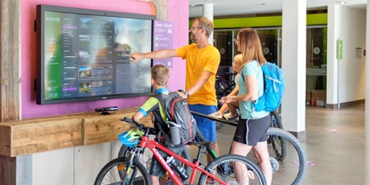 Mountainbike Urlaub - Hotel-Schwerpunkt: Mountainbike & Wandern - Explorer Wall mit Tourentipps - Explorer Hotel Garmisch