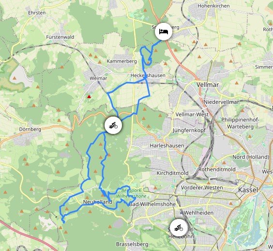 Waldhotel Schäferberg Touren Übersicht Habichtswald und Dörnberg