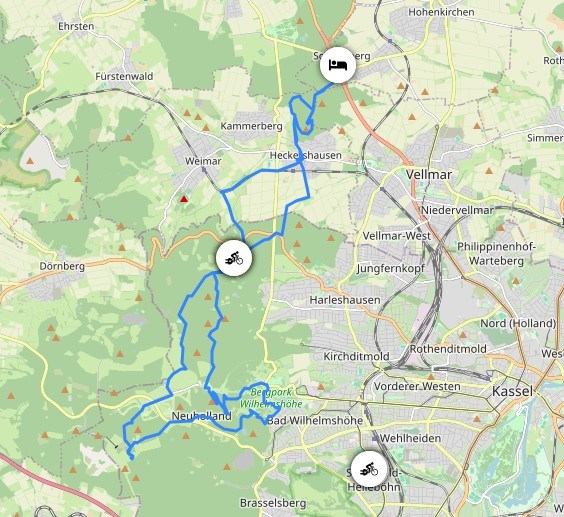 Waldhotel Schäferberg Touren Übersicht Habichtswald und Dörnberg