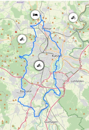 Waldhotel Schäferberg Touren Übersicht  UNESCO-Weltkulturerbe Bergpark Wilhelmshöhe, Fuldaradweg und Orangerie