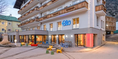 Mountainbike Urlaub - Umgebungsschwerpunkt: Fluss - Außenansicht Hotel Blü Stammhaus - Hotel Blü