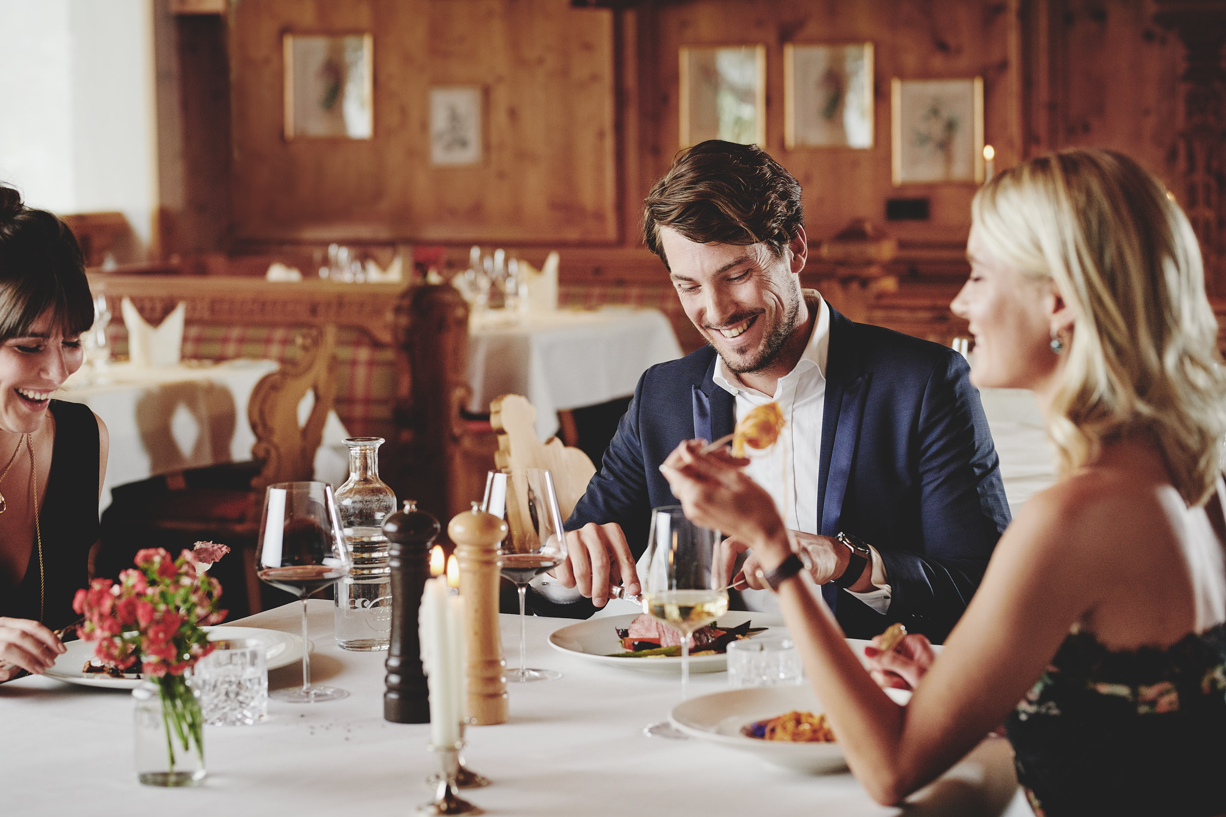 Mountainbikehotel: Restaurant - Burg Hotel Oberlech