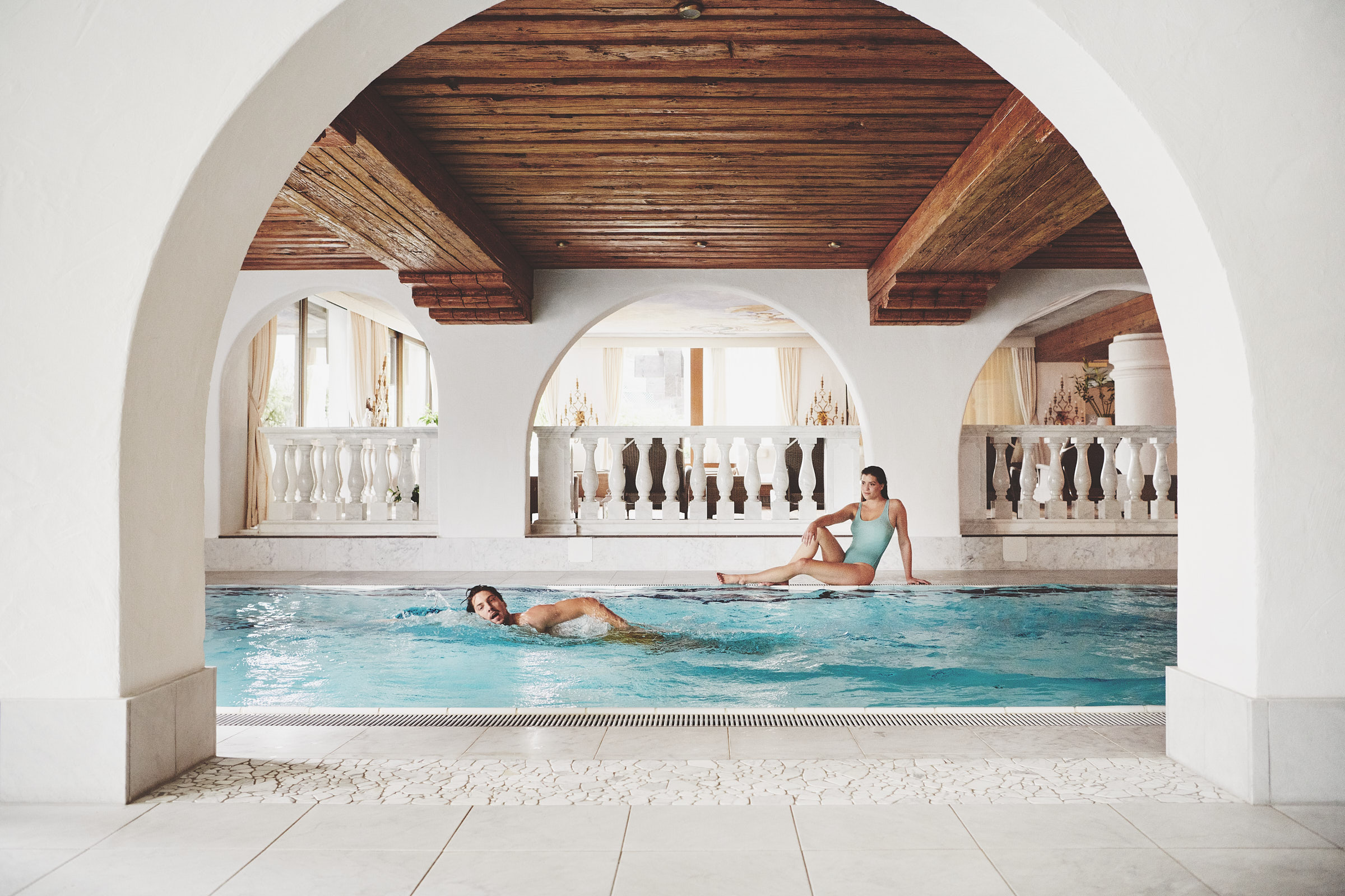 Mountainbikehotel: Wellnessbereich - Burg Hotel Oberlech