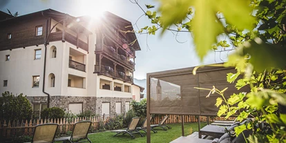 Mountainbike Urlaub - Haustrail - Trentino-Südtirol - Hotel Taubers Unterwirt, Garten - Aktiv- und Vitalhotel Taubers Unterwirt