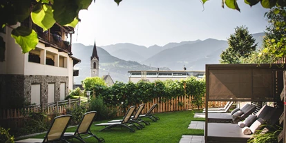 Mountainbike Urlaub - Haustrail - Trentino-Südtirol - Hotel Taubers Unterwirt, Garten - Aktiv- und Vitalhotel Taubers Unterwirt