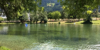 Mountainbike Urlaub - Haustrail - Trentino-Südtirol - kostenloser Naturbadesee
(300 m vom Hotel entfernt) - Hotel Innerhofer