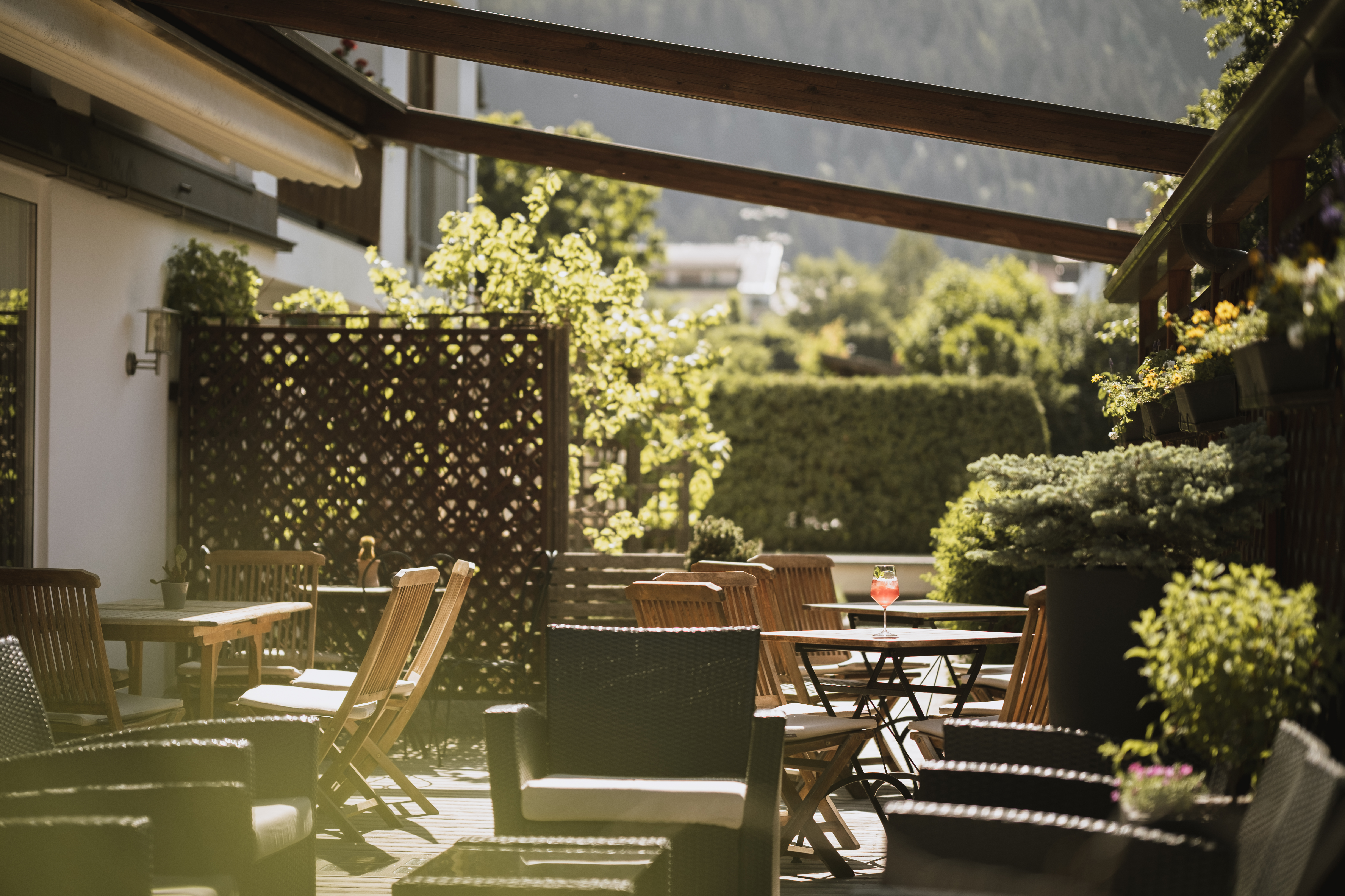 Mountainbikehotel: Terrasse - Hotel Innerhofer 