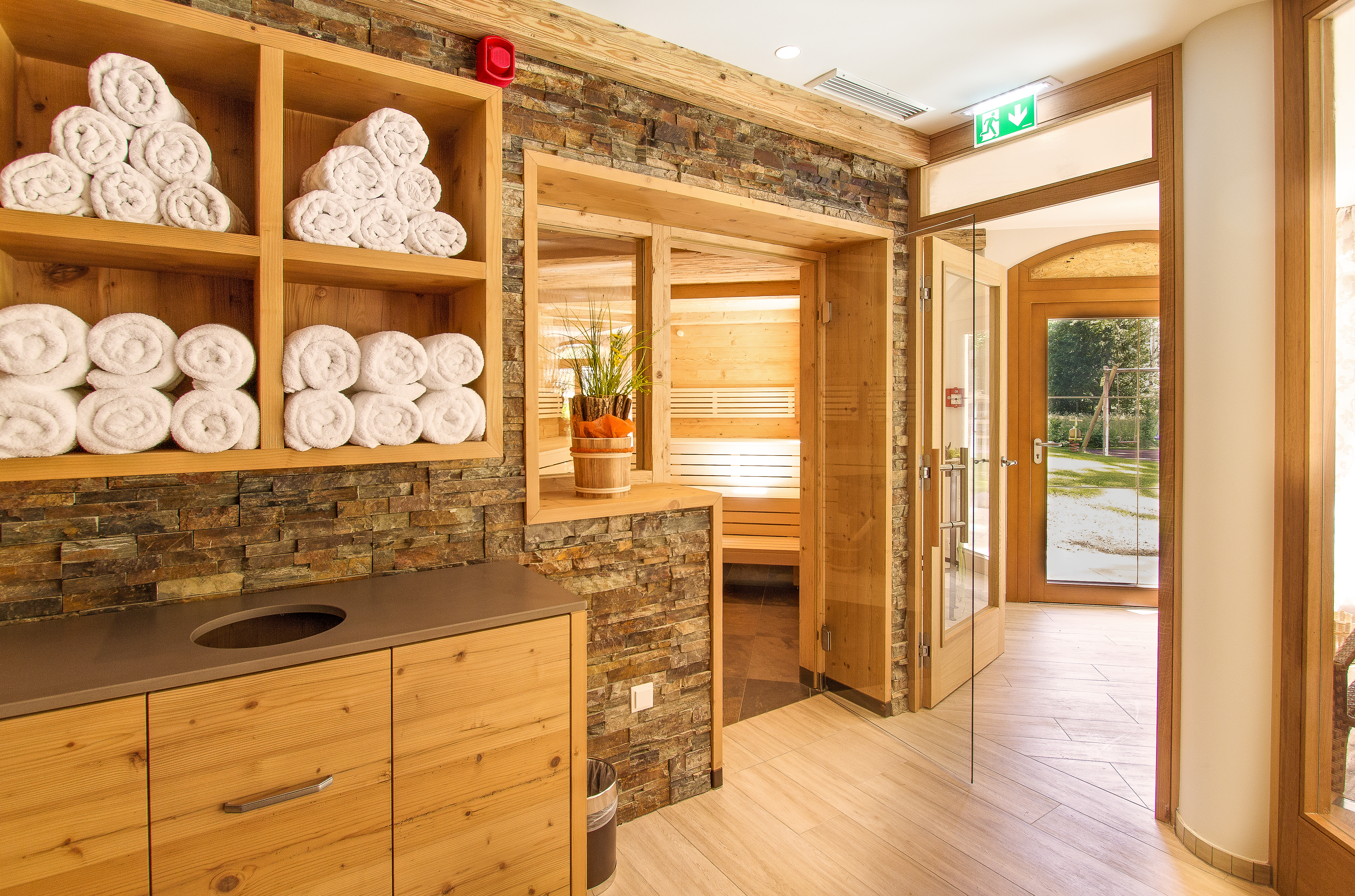 Mountainbikehotel: Wellnessbereich mit Sauna - Bachmann Appartements