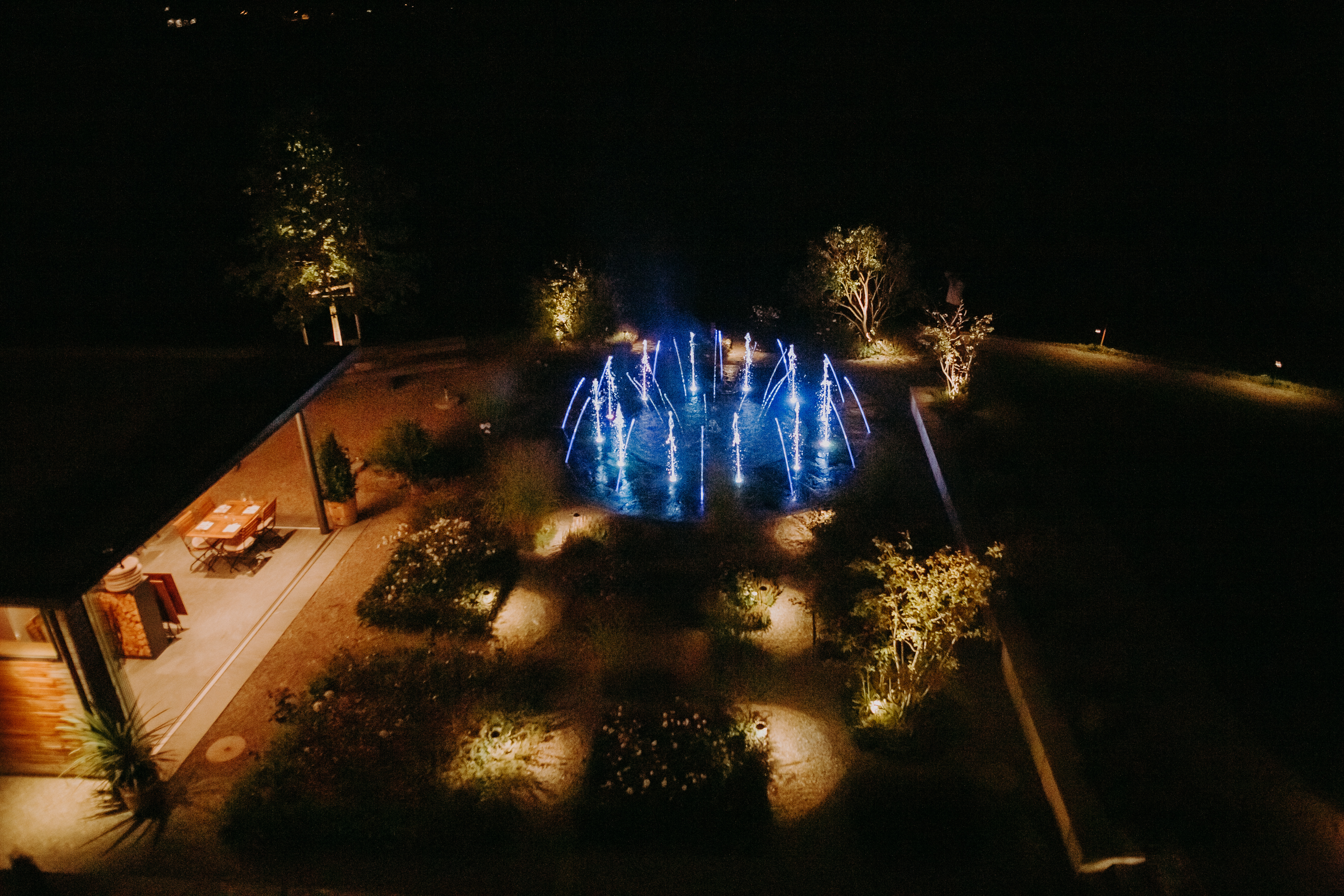 Mountainbikehotel: Wasserspielbrunnen - Gasthof Sunnebad, Restaurant Seminarhotel