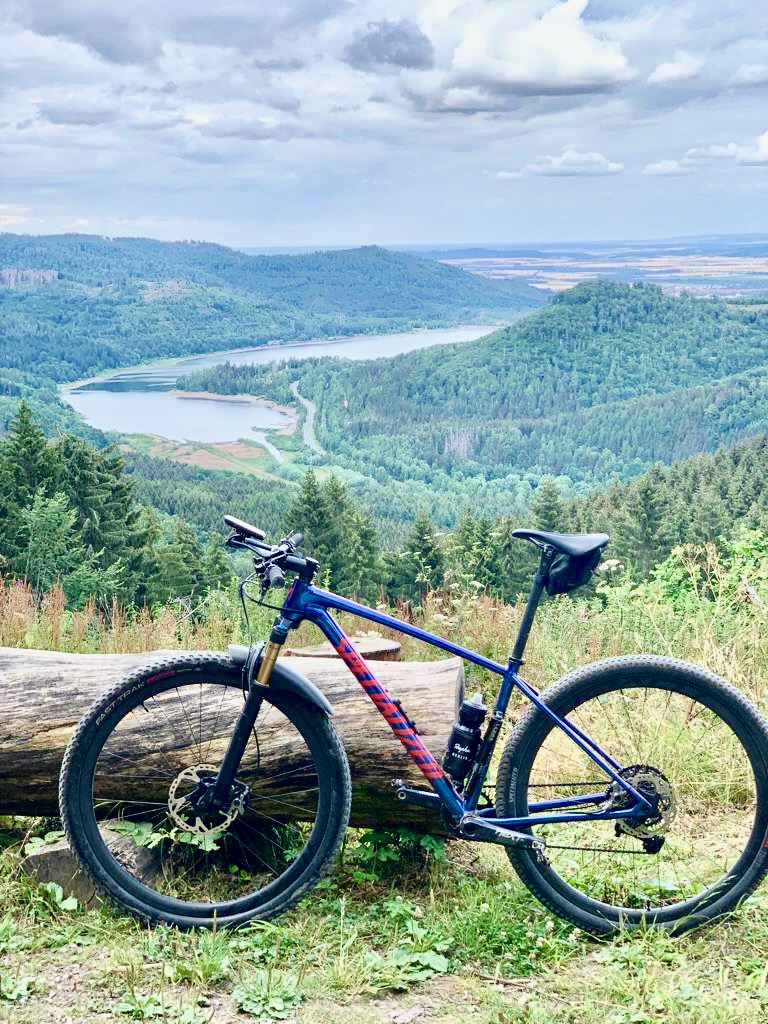 Mountainbike Urlaub - Parkplatz: kostenlos beim Hotel - Braunlage - Oberhalb der Innerstetalsperre, schöner Blick - Schöne Aussicht