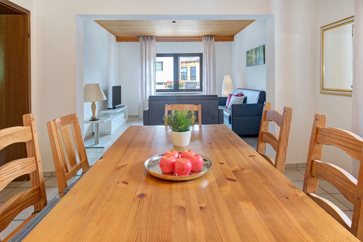 Mountainbikehotel: Ferienhaus Esszimmer - Apartment & Landhotel Zum Storchennest