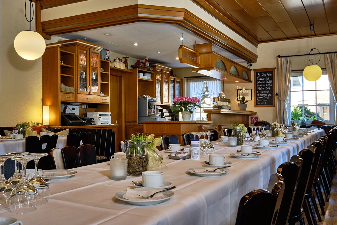 Mountainbikehotel: Frühstücksraum - Apartment & Landhotel Zum Storchennest
