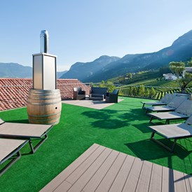 Mountainbikehotel: Panorama-Sonnenterrasse über den Dächern von Kurtatsch - Hotel Terzer