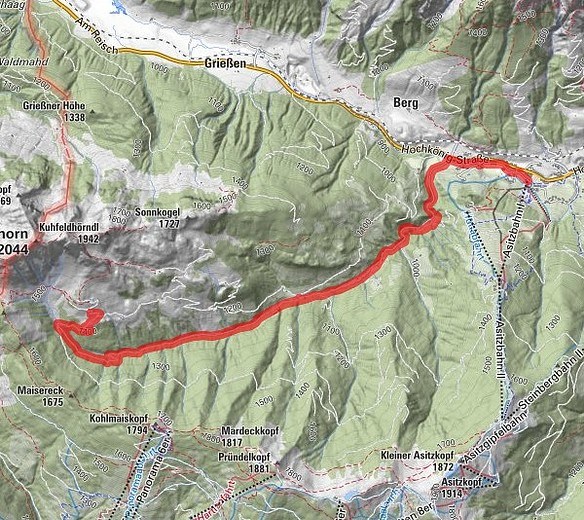 Hotel Das Neuhaus****S Touren Übersicht Spielbergalmen-Tour