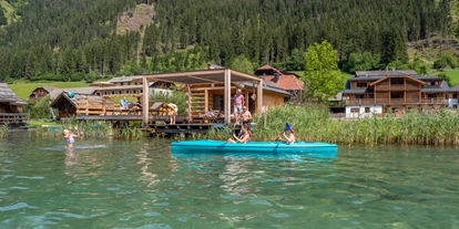 Mountainbike Urlaub - Umgebungsschwerpunkt: See - Badesteg mit Badehaus. Ganz privat, nur für Ihre Gruppe. - Im Franzerl am Weissensee