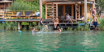 Mountainbike Urlaub - Umgebungsschwerpunkt: See - Badesteg mit Badehaus. Ganz privat, nur für Ihre Gruppe. - Im Franzerl am Weissensee