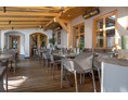 Mountainbikehotel: Restaurant-Terrasse zum Innenhof - La Pasta Hotel Restaurant