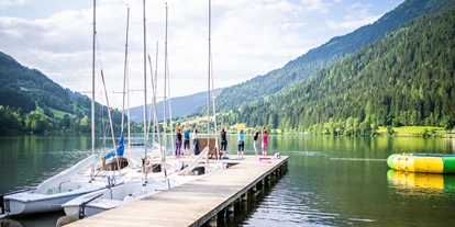 Mountainbike Urlaub - Umgebungsschwerpunkt: See - Badesteg mit Yoga  - Familien Sportresort Brennseehof