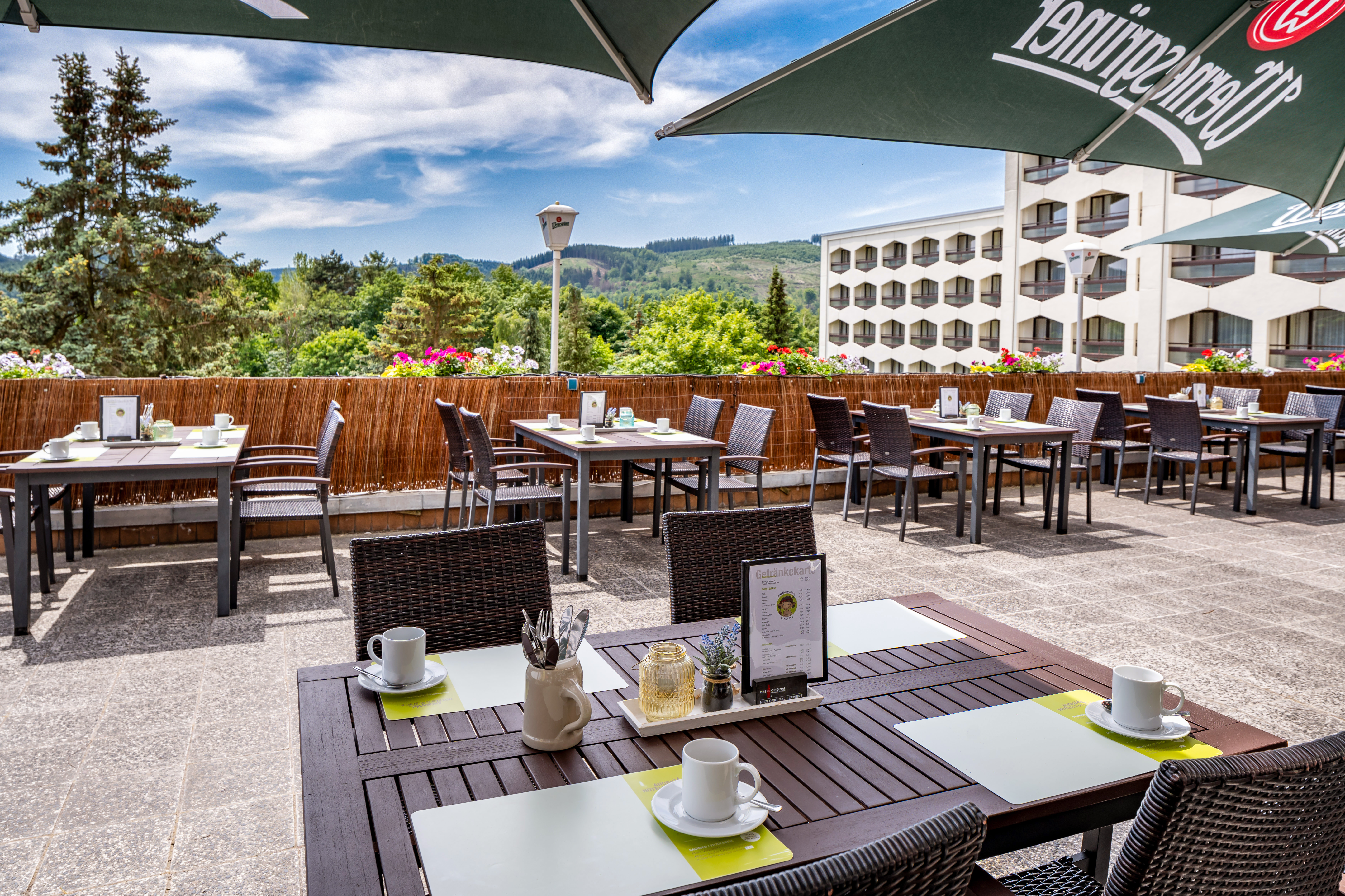 Mountainbikehotel: Sommerterrasse - AHORN Berghotel Friedrichroda