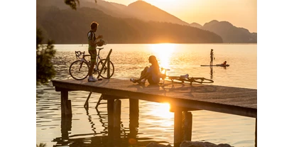 Mountainbike Urlaub - Umgebungsschwerpunkt: See - Abkühlung am Fuschlsee nach einer langen Radtour  - DAS Hintersee