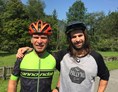 Mountainbikehotel: Hausherren als Bikeguides, Leo und Chris - Naturhotel Schütterbad