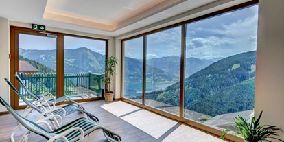 Mountainbike Urlaub - Ellmau - Wellness Ruheraum mit Panoramablick - Berghotel Jaga-Alm